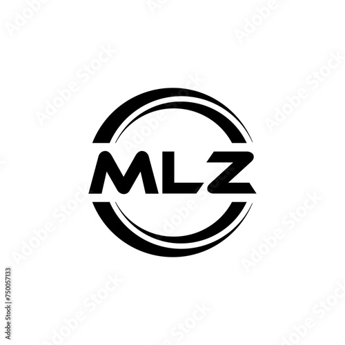 MLZ letter logo design with white background in illustrator, vector logo modern alphabet font overlap style. calligraphy designs for logo, Poster, Invitation, etc.