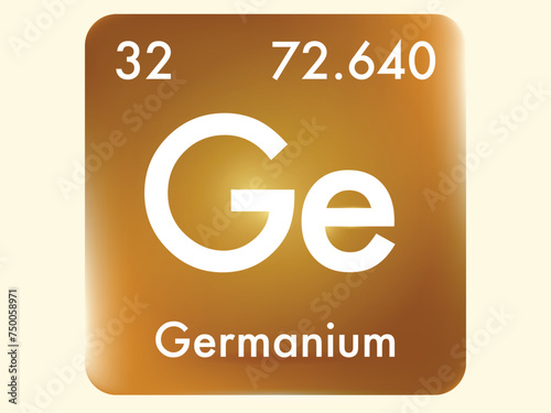 Germanium icon style concept on Periodic table