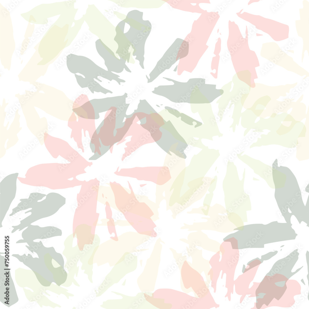 Fototapeta premium Vector illustration of watercolor textured abstract art textile flower design