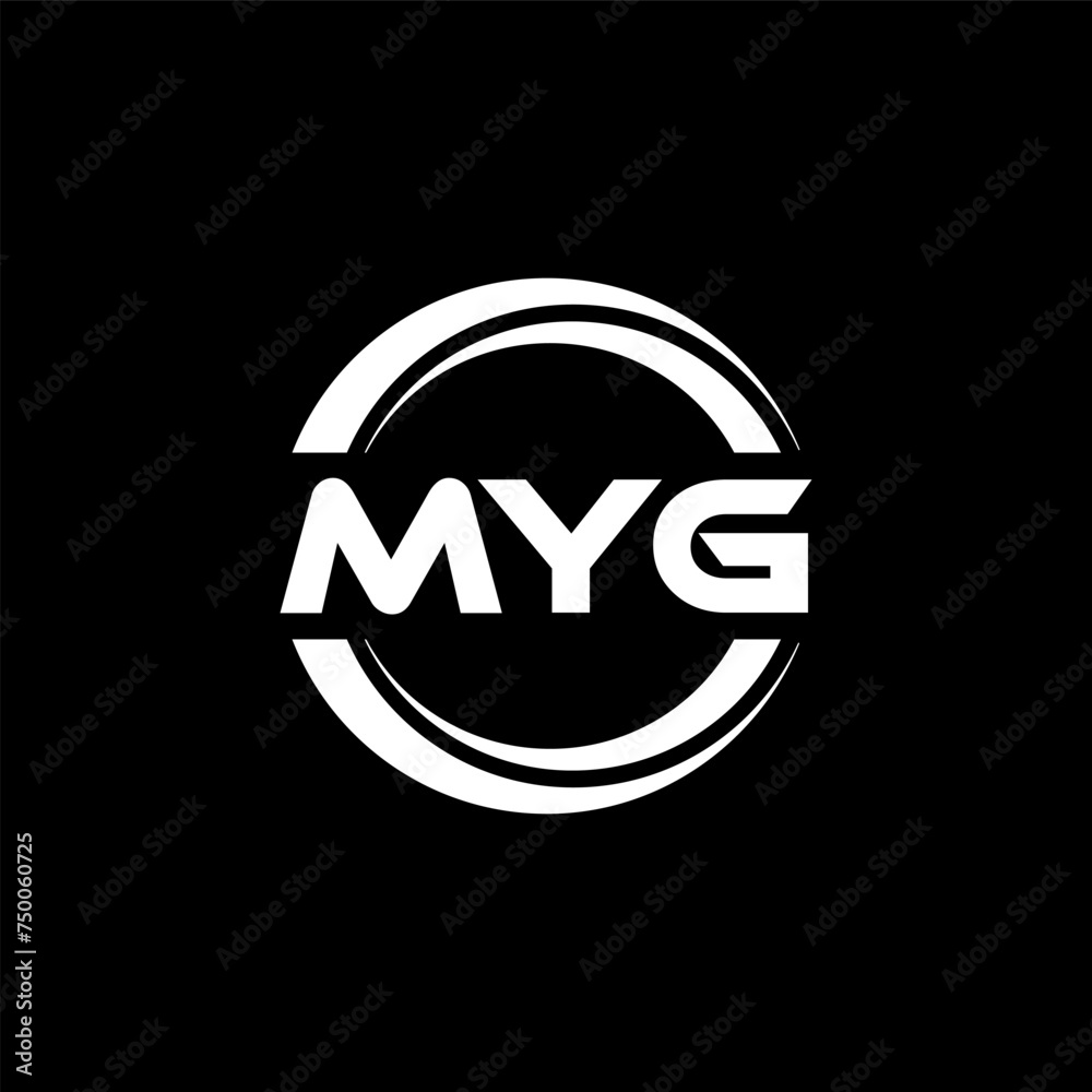 MYG letter logo design with black background in illustrator, vector logo modern alphabet font overlap style. calligraphy designs for logo, Poster, Invitation, etc. MYG letter logo design with black background in illustrator, vector logo modern alphabet font overlap style. calligraphy designs for logo, Poster, Invitation, etc.