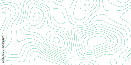 Topographic map background geographic line map with elevation assignments. geographic contour map paper texture. terrain path isolated on a green background retro topographic map. vector illustration.