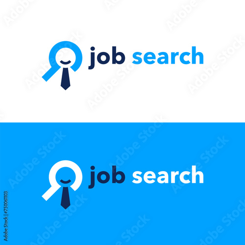 Job search icon, logo. Vector illustration. Free Download Job search icon, logo. Vector illustration. - GFXLoad