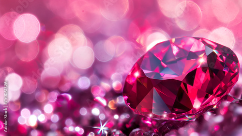 Shiny macro pink diamond background, sparkle, expensive reflection