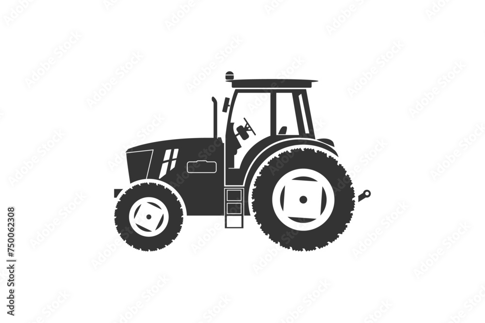 tractor isolated on white background. vector