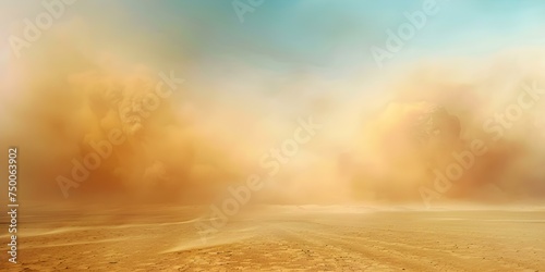 Digital Art: Capturing the Intensity of a Desert Sandstorm. Concept Desert Sandstorm, Digital Art, Intensity, Atmospheric Effects