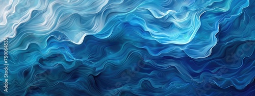 Blue background texture, wavy sea color pattern , icy wind and curvy illustration winter art. abstract modern background