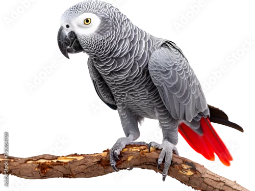 Fototapeta samoprzylepna Parrot Jaco or African Gray Parrot Refers to the smartest birds