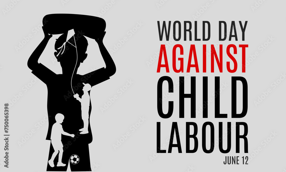 world day against child labor poster Stock Vector | Adobe Stock