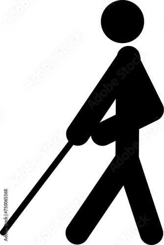 blind person icon. disability icon