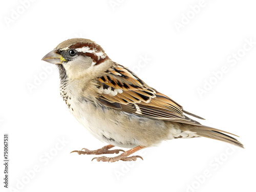House Sparrow against white background