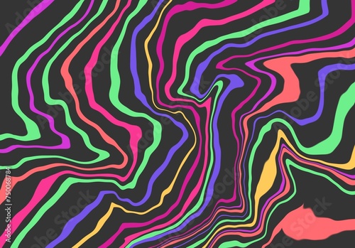 Natural Flow Rainbow Psychedelic Liquid Abstract Background