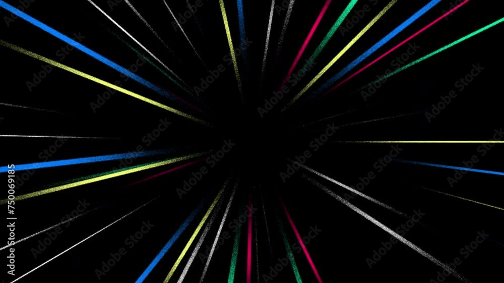 Multicolored Speed Lines on a Black Background Multicolored Speed Lines on a Black Background