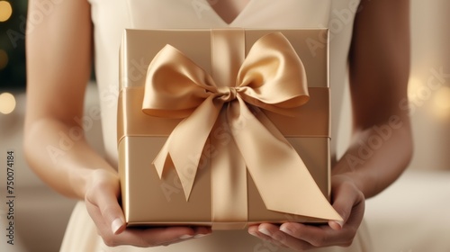 Satin ribbon gift box for christmas, birthdays, anniversaries, mothers day, valentines day