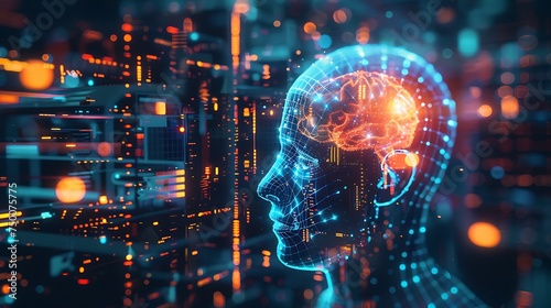 Futuristic Tech and AI Representation. Concept of Artificial Intelligence.