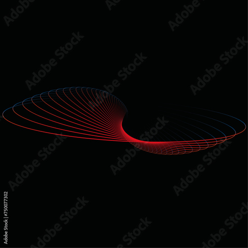 The vector dotted spiral vortex graphic is a visually interesting and complex image. use of color, movement, and text, all contribute to its overall effect.