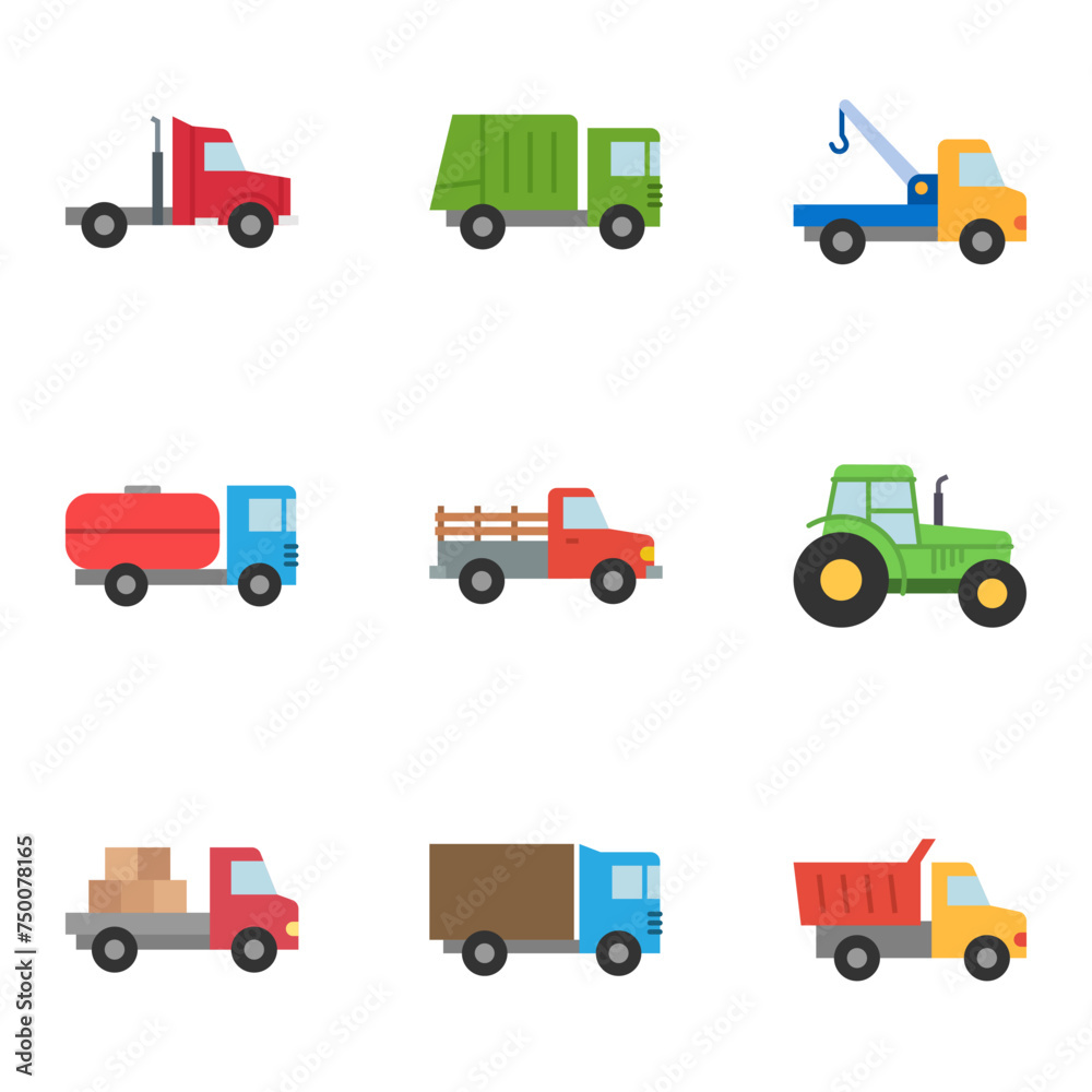 Transport and vehicle icons set. Model automobile. Transport and vehicle icons set. Model automobile.