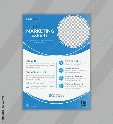 Modern corporate flyer design template