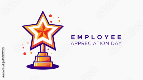 Employee appreciation day. Brilliant illustration with appreciation award concept featuring trophy vector illustration. employee appreciation trophies