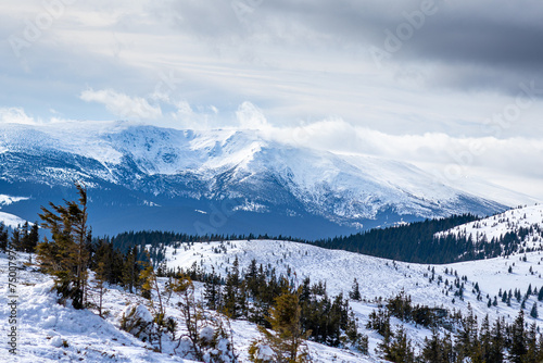 snow covered mountains in winter © Ovidiu Motoi