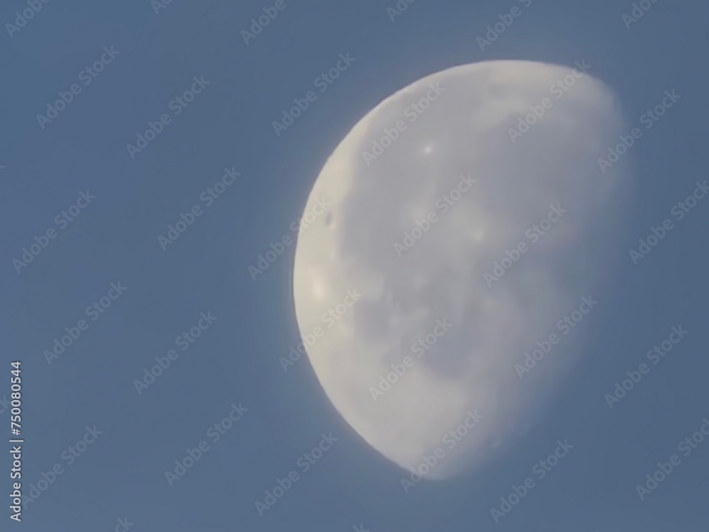 Moon at morning using 100x zoom, Sunset using 100x zoom, clouds with sky and sea
