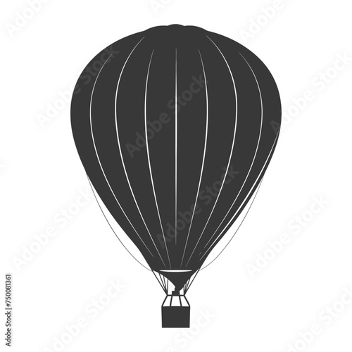 Silhouette air balloon black color only