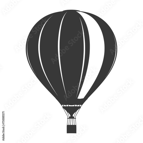 Silhouette air balloon black color only
