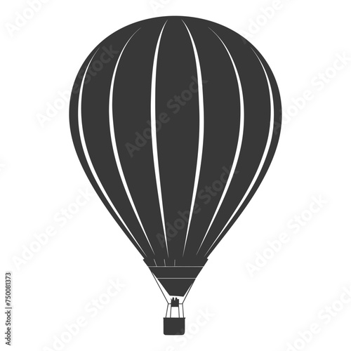 Silhouette air balloon black color only