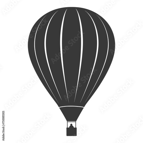 Silhouette air balloon black color only