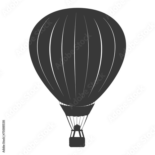 Silhouette air balloon black color only