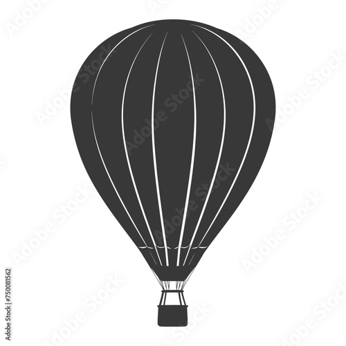 Silhouette air balloon black color only