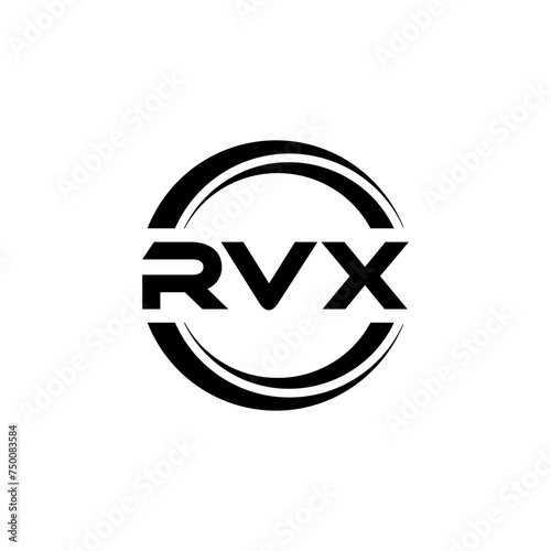 RVX letter logo design with white background in illustrator, vector logo modern alphabet font overlap style. calligraphy designs for logo, Poster, Invitation, etc.