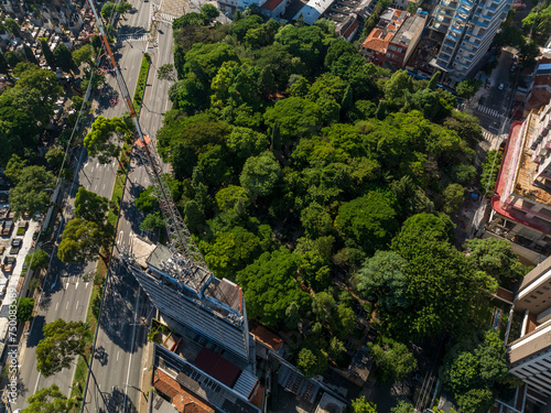 Foto aérea da região de Pinheiros em São Paulo, proxima ao cemitério do Araxá e tambem da avenida Paulista photo