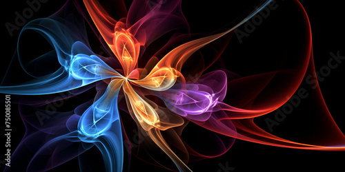 Abstract Flame Fractal, abstract smoke background, playful fusion, Playful Fusion, Generative AI