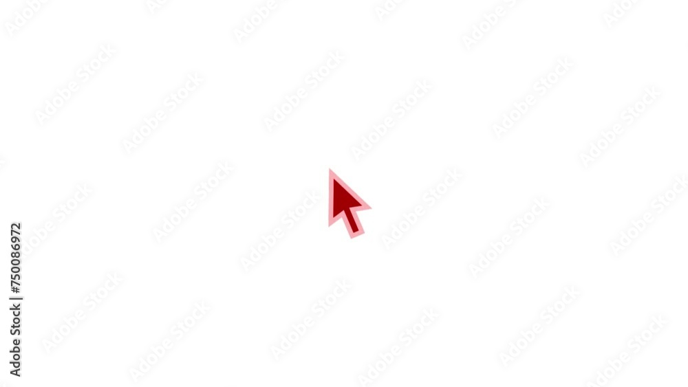 Pointer arrow cursor clicking. Mouse click symbol with circle on Green