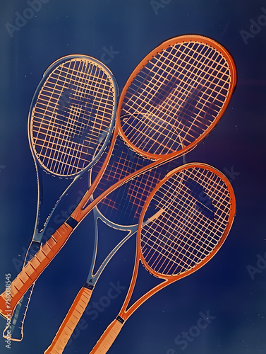 Tennis Rackets and Dynamic Hues Exploring Artistic Expression