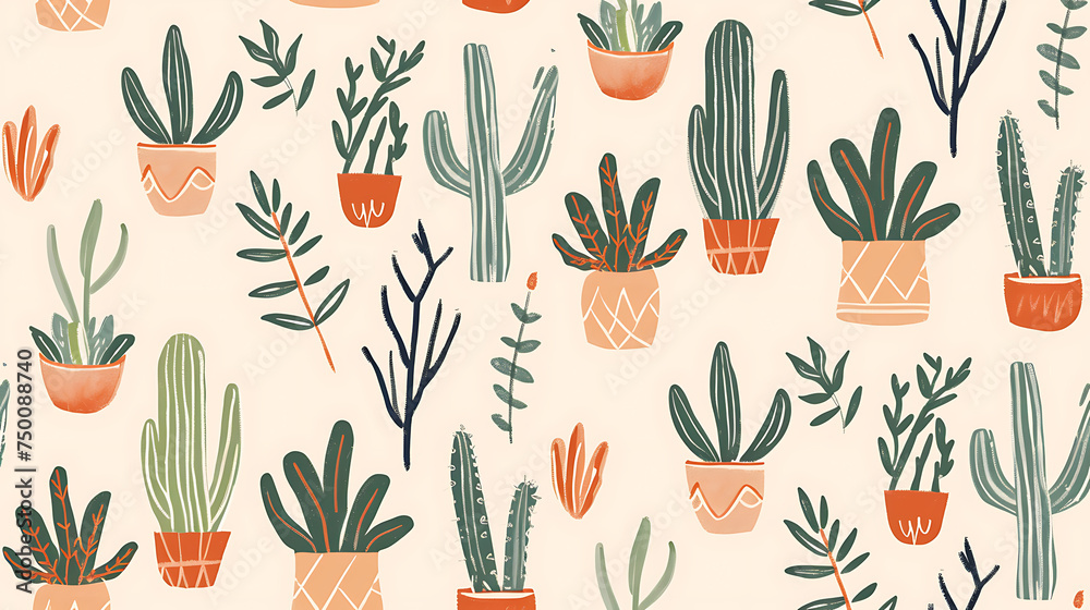 minimalist boho plant pattern minimalist boho plant pattern