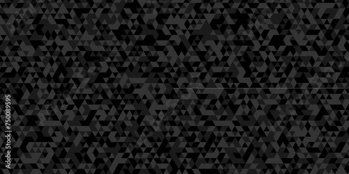 Modern geometric carve cube vector seamless technology black and gray angular background. Abstract geometric pattern gray Polygon Mosaic triangle Background, business and corporate background.