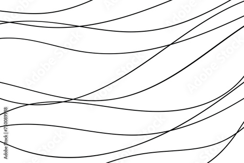 Thin line wavy abstract vector background. Curve wave. Line art striped graphic template. photo