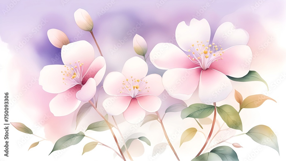 Fototapeta premium Pink Tulips, Flowers, and Lilies Bouquet background