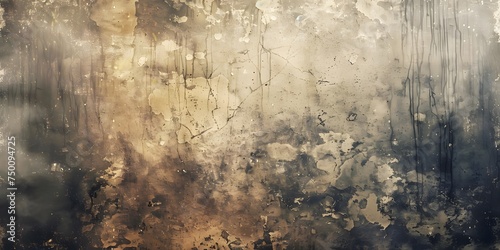 a banner with the texture of a cracked concrete wall in the grunge style, covered with an abstract network of cracks, painted in a gray-beige tone,a graphic and web design concept,