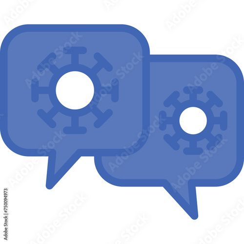 Infected Vector Line Filled Blue Icon