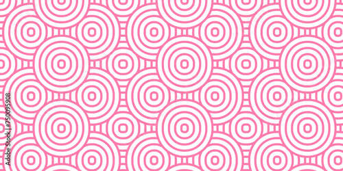 Modern diamond geometric waves spiral pattern and abstract circle wave lines. pink seamless tile stripe geomatics overlapping create retro square line backdrop pattern background. Overlapping Pattern.