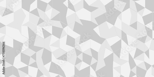 Geometric background vector seamless technology gray and white background. Minimal pattern gray Polygon Mosaic triangle Background, business and corporate background.