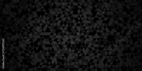 Geometric background vector cube seamless technology gray and black square element background. Minimal pattern gray Polygon Mosaic triangle Background, business and corporate background.