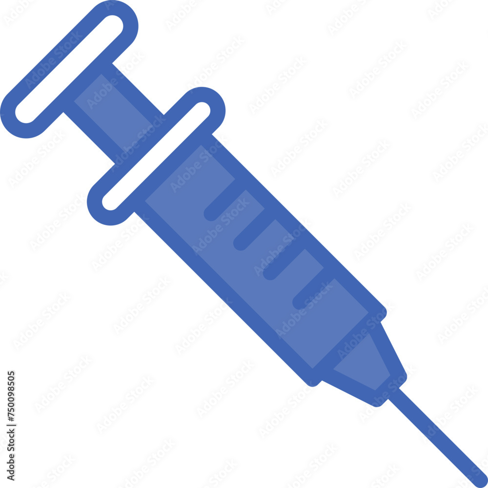 Injection Vector Line Filled Blue Icon Injection Vector Line Filled Blue Icon