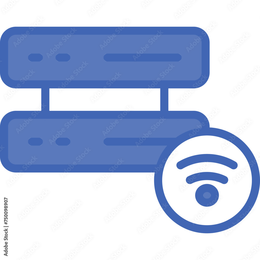 web-hosting-23 Vector Line Filled Blue Icon