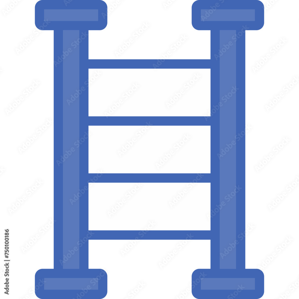 Ladder Vector Line Filled Blue Icon