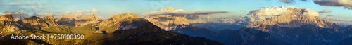 monte Pelmo and mount Civetta sunset panorama Alps photo