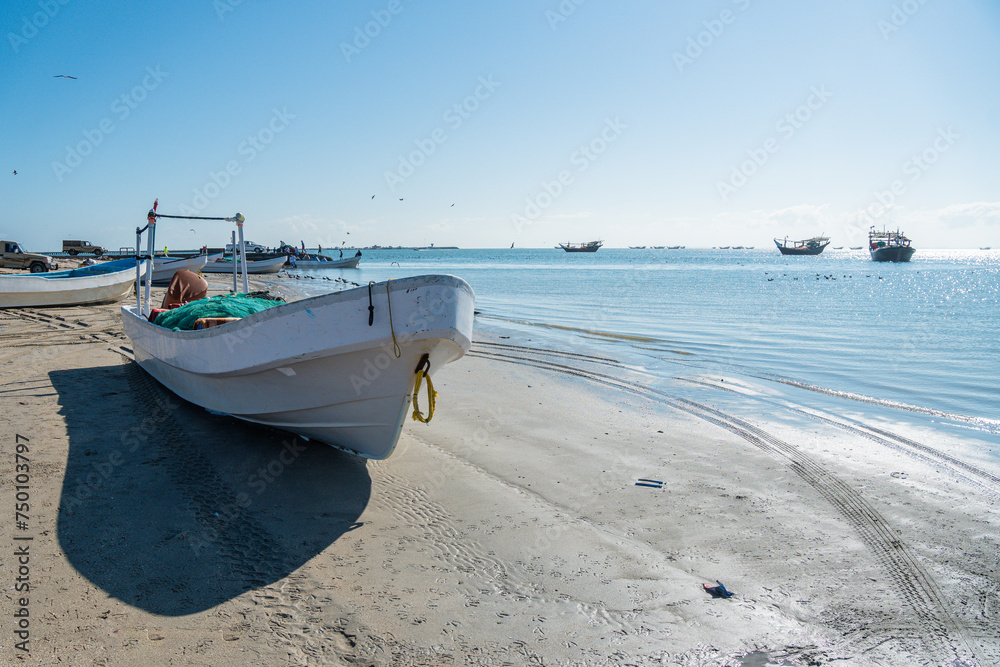 Arabian Sea, fishing boats, Oman, cities of Arabia Arabian Sea, fishing boats, Oman, cities of Arabia
