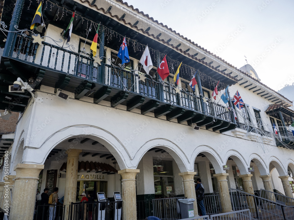Colorful colonial houses in Bogota. Colombia